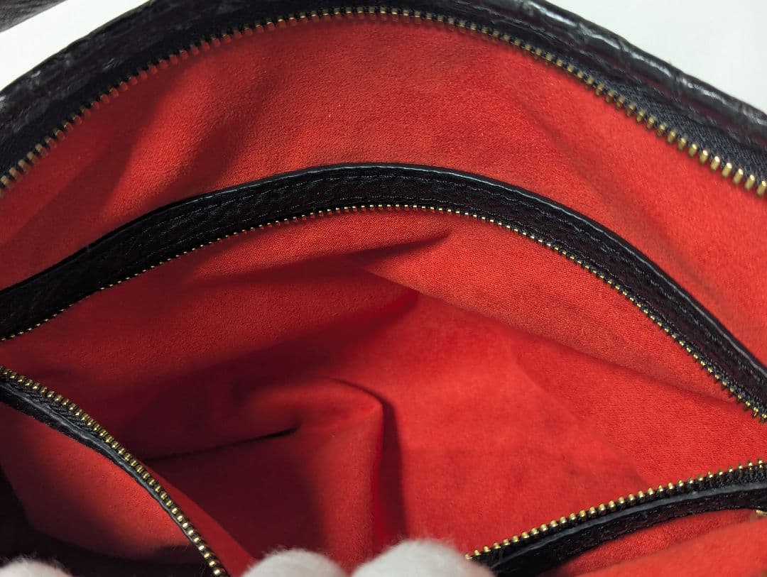 LEATHER JEWELS Crystal　2way バッグ黒　B690