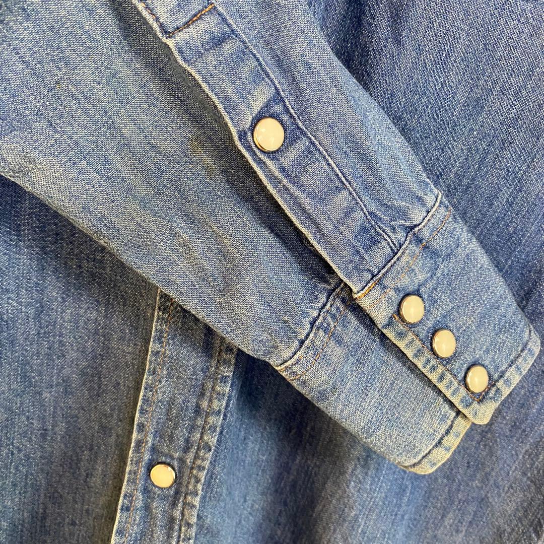 80's ラングラー ホースタグ　USA製 Mサイズ相当　デニムシャツ