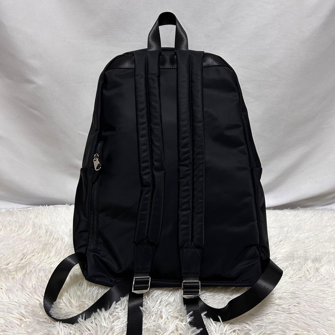 未使用級極美品　EPOR リュック　バックパック　ナイロン　レザー　ブラック