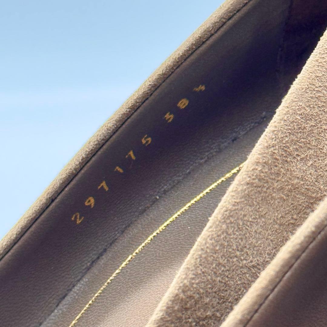 美品✨GUCCI/ラウンドトゥスタッズパンプス/ベージュ 大きめサイズ25.5㎝