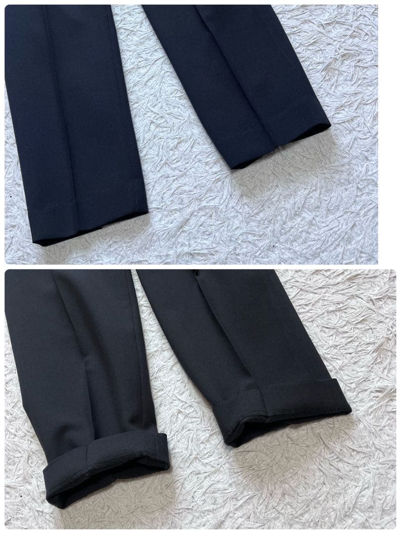 未使用品級 プラステ プレミアムオックス ノーカラー パンツ セットアップ