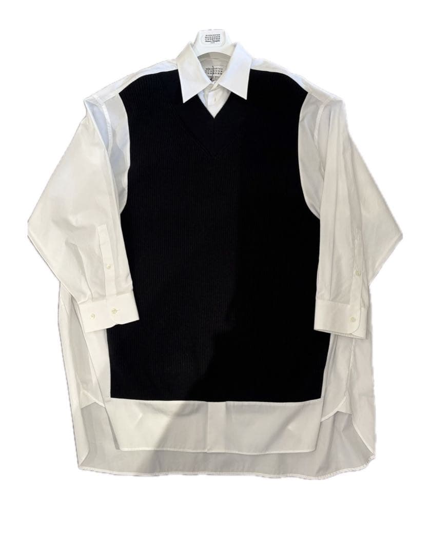 Maison Margiela レイヤードデザイン長袖シャツ