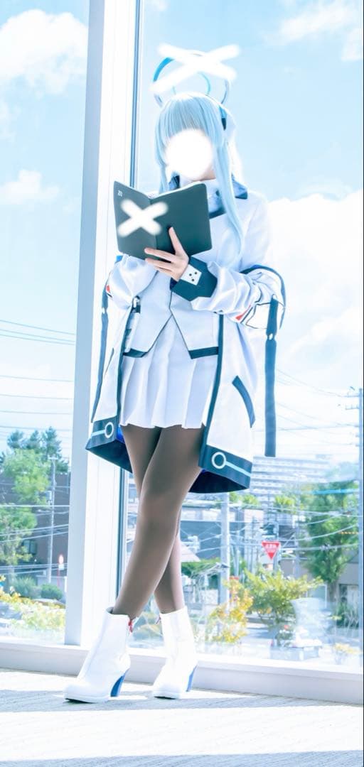 ブルアカ 生塩ノア コスプレ衣装 一式セット 靴＋ウィッグ