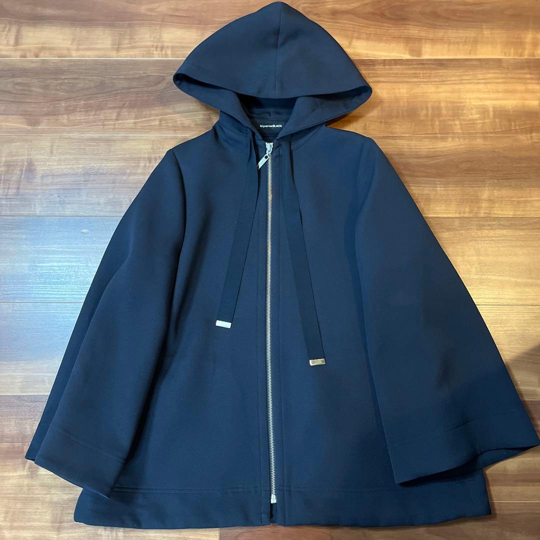 エムプルミエ ❤︎ トリプルクロスフーディショートコート ネイビー34