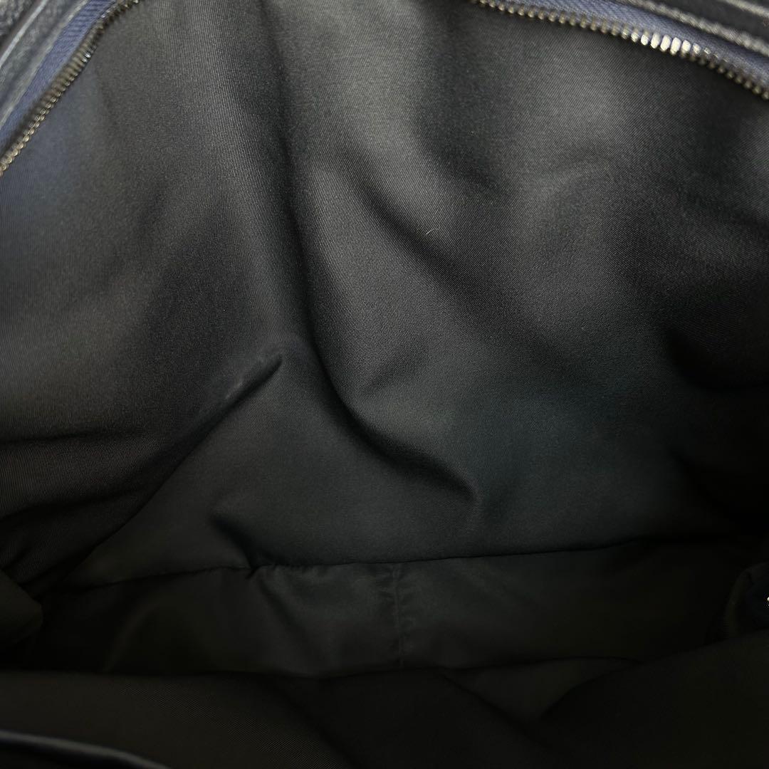 BLUE SINCERE　ビジネスバッグ　トート　レザー　紺色　A4◎　肩掛け◎