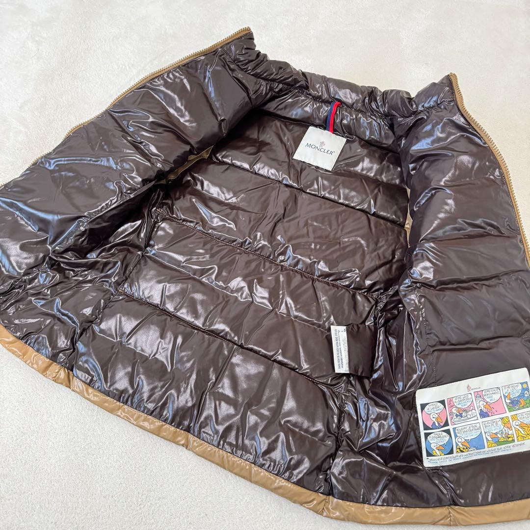 MONCLER ダウンベスト　キャメル　サイズ1 ロゴワッペン　ダブルジップ