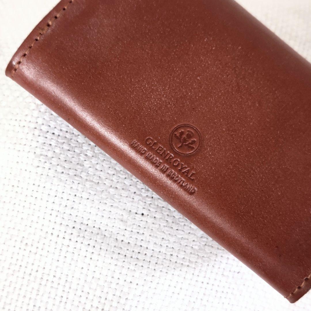 グレンロイヤルGLENブライドルレザーカードケース名刺入れ茶