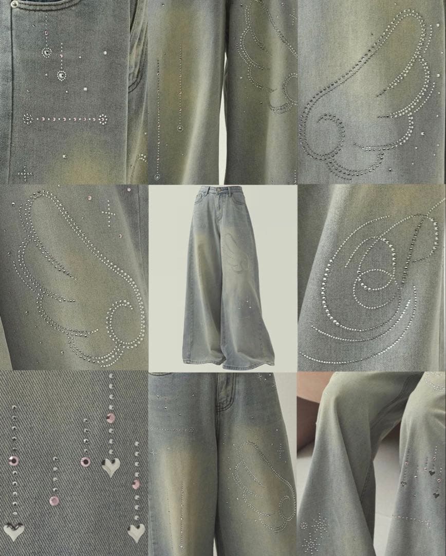 パンツ PELLICULE stone-ag denim