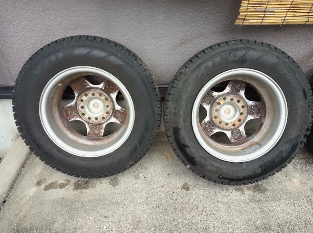 145R12 6PR LT・スタッドレスタイヤ・アルミホイール・2本のみ・2/2