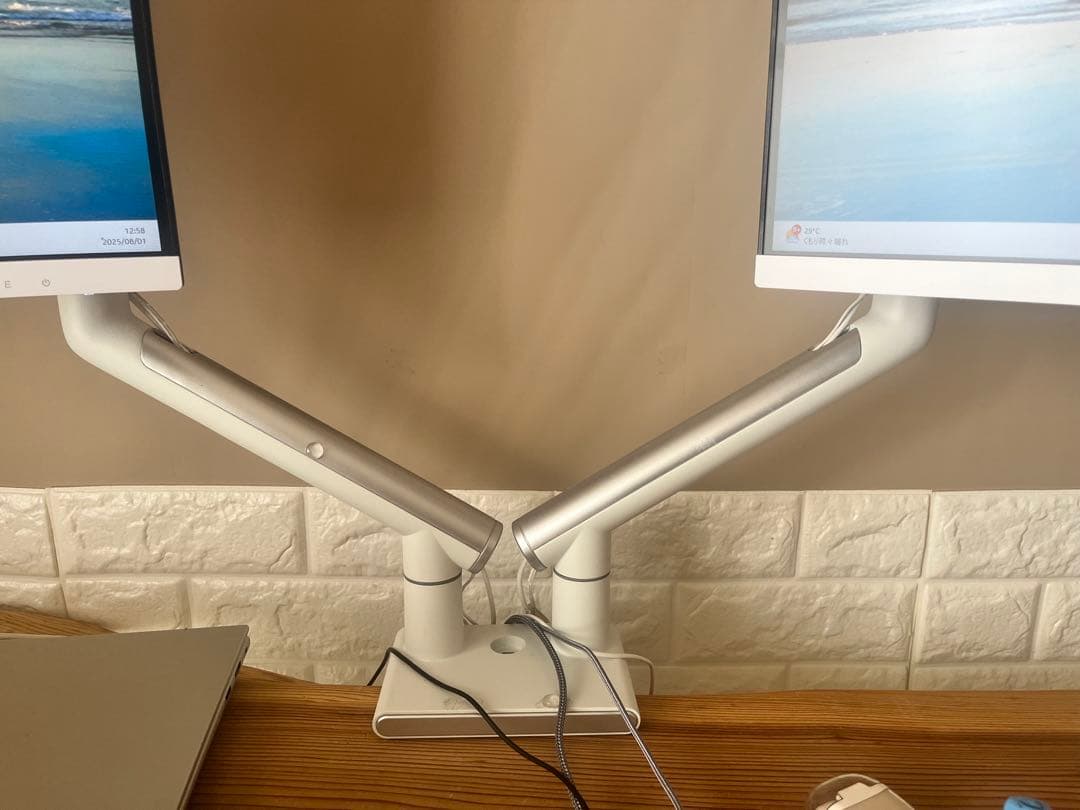 【はなか】MSIモニター2枚＆アームセット 27インチフルHD