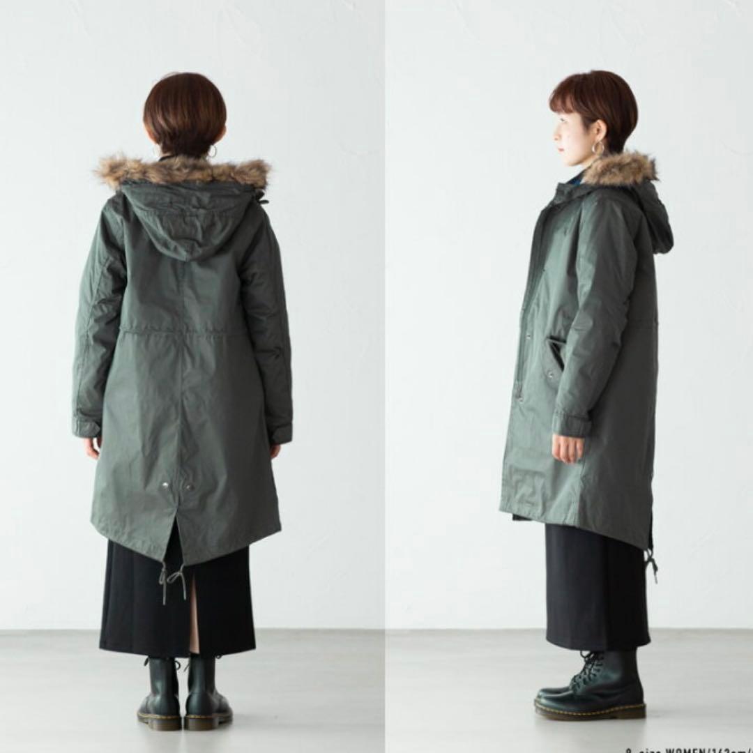 FRED PERRY ミリタリー フィッシュテール ファー付き モッズコート