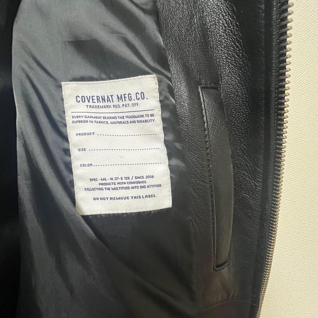 【美品】COVERNAT 本革 シープスキン レザージャケット L ライダース
