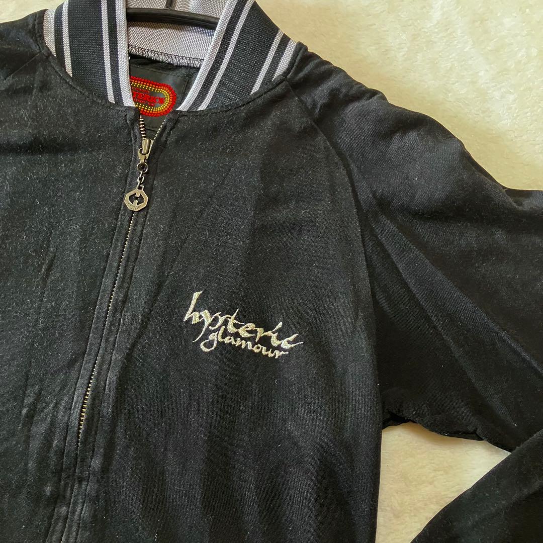 HYSTERIC GLAMOUR レーヨンスカジャン BK フリーサイズ 刺繍
