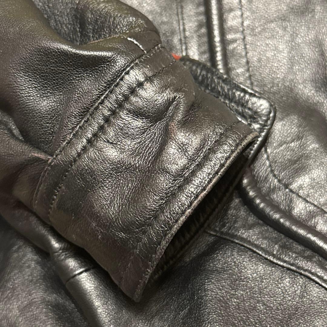 Vintage lamb leather jacket 短丈　本革　羊革