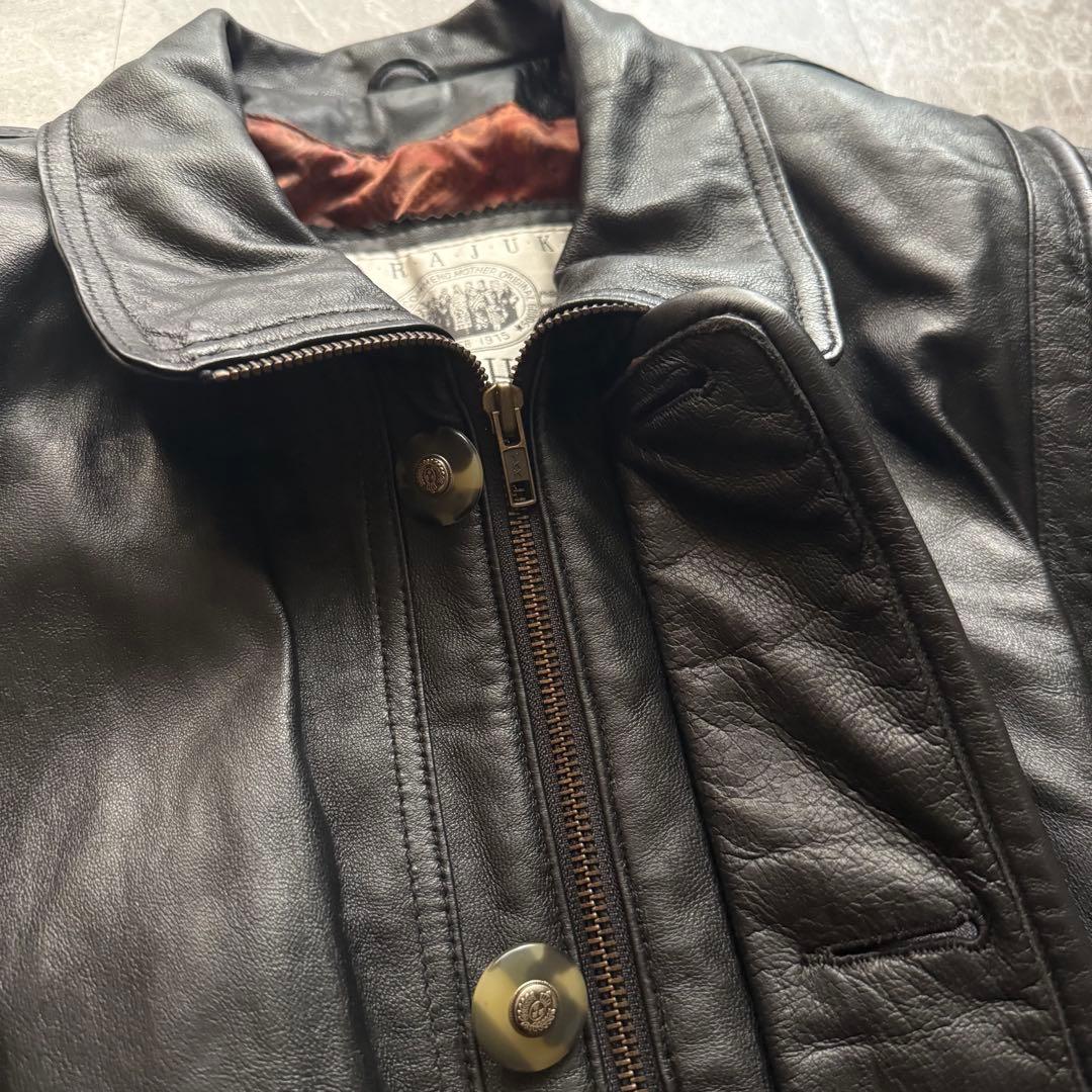 Vintage lamb leather jacket 短丈　本革　羊革
