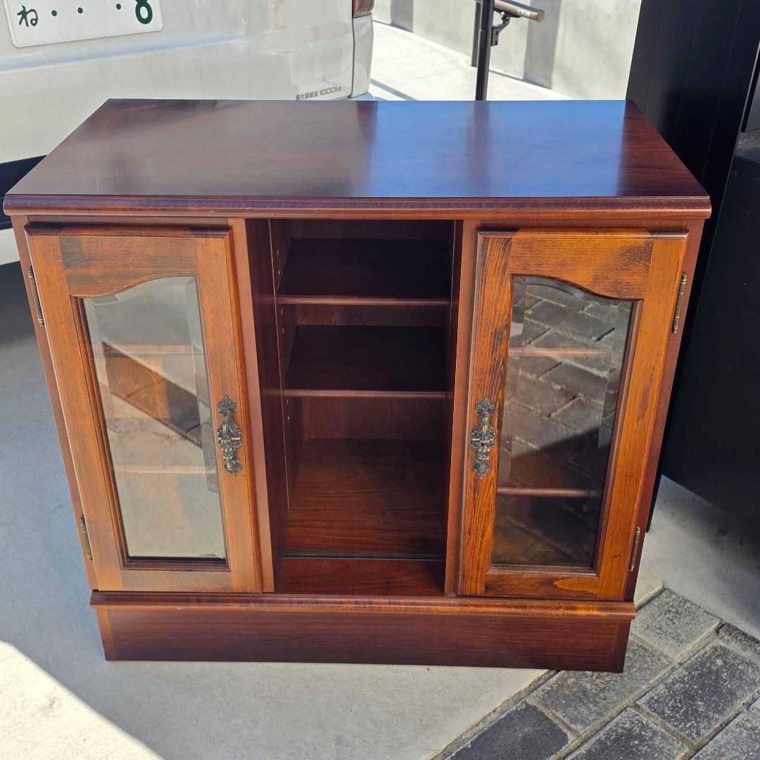 激レア カリモク コロニアル スライド式 本棚 サイドボード テレビ台