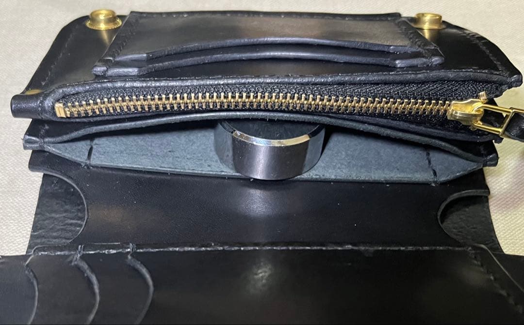 ミドル トラッカーウォレット 姫路レザー フルタンニン オイルワックス