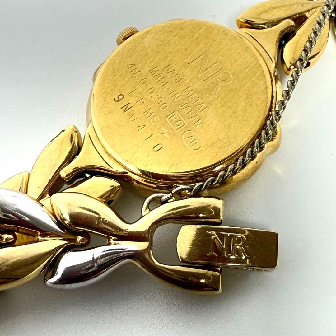 【稼働】ニナリッチ ドレスウォッチ 石付き 腕時計 クォーツ 4N20ー０２９０