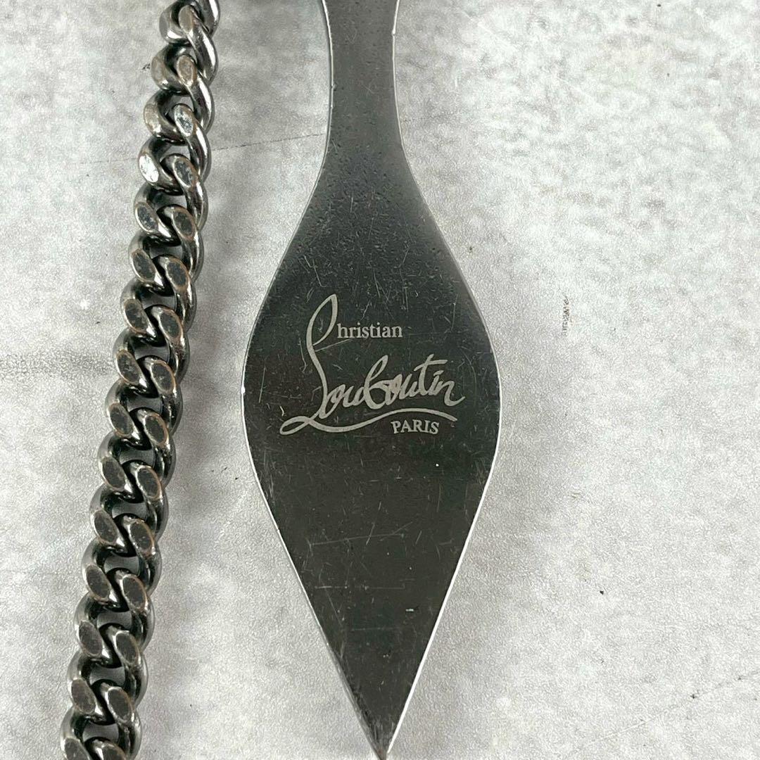 【極美品】クリスチャンルブタン キーリング レッドソール ロゴ金具 赤