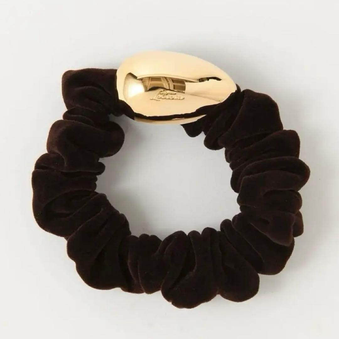 ももこさま専用【新品】LETICIA エッグ ベルベット シュシュ ブラウン