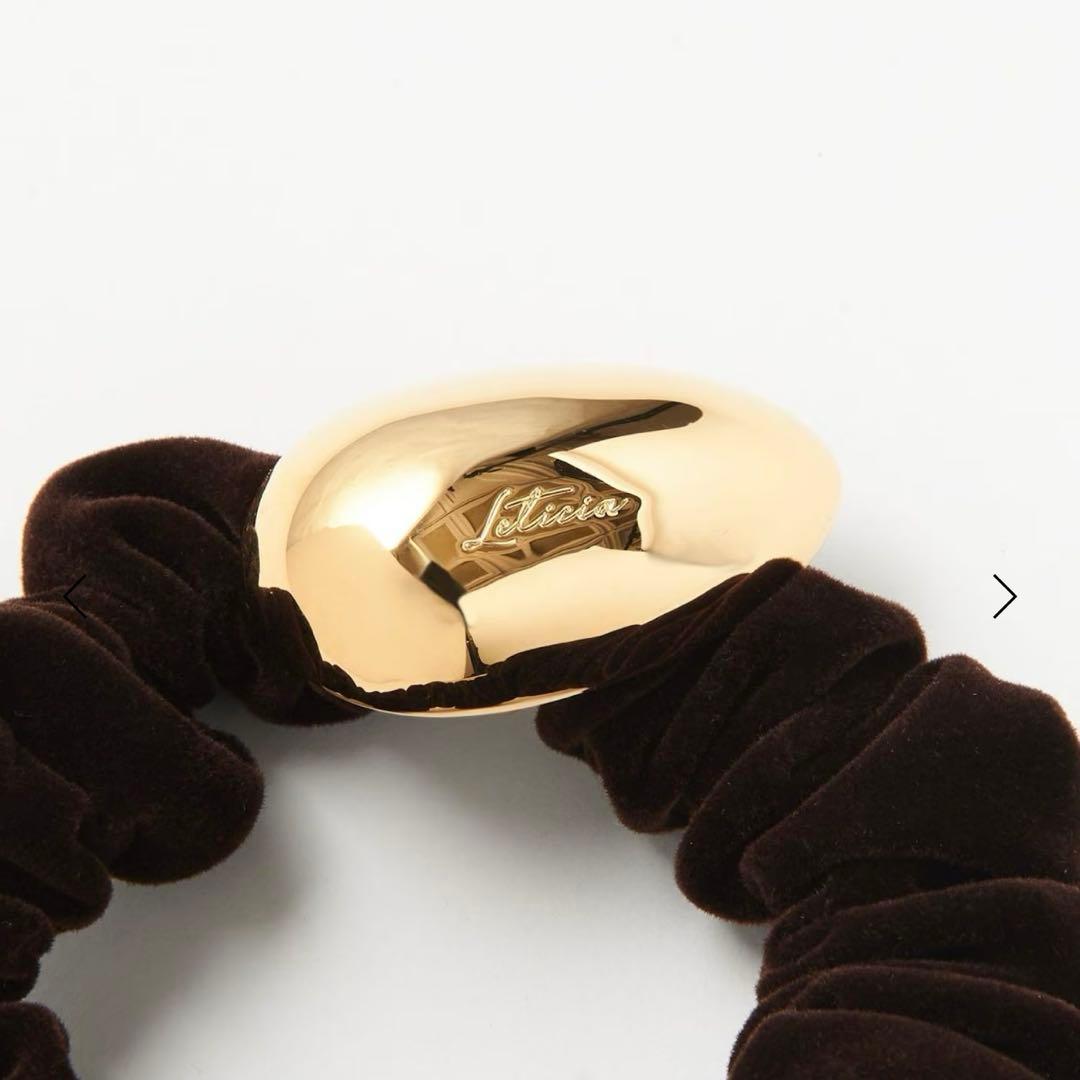 ももこさま専用【新品】LETICIA エッグ ベルベット シュシュ ブラウン