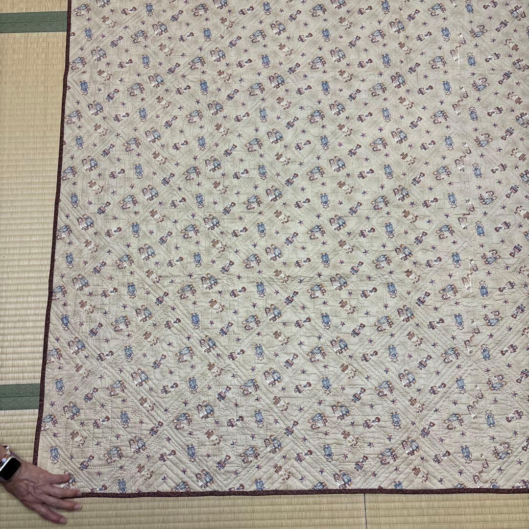 手作り大判パッチワークキルト タペストリー