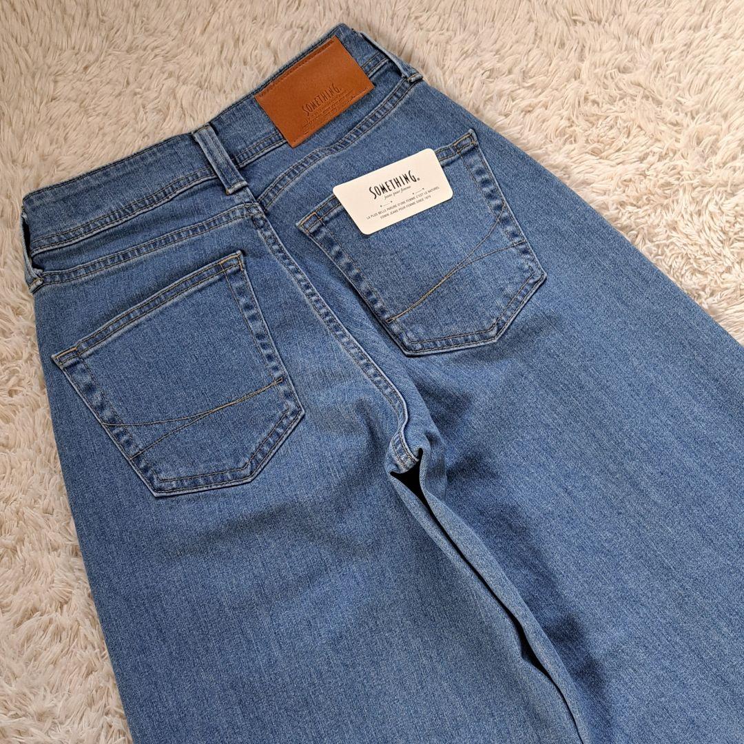 新品タグ付 24SS 別注 SOMETHING LISA スーパーワイドデニム