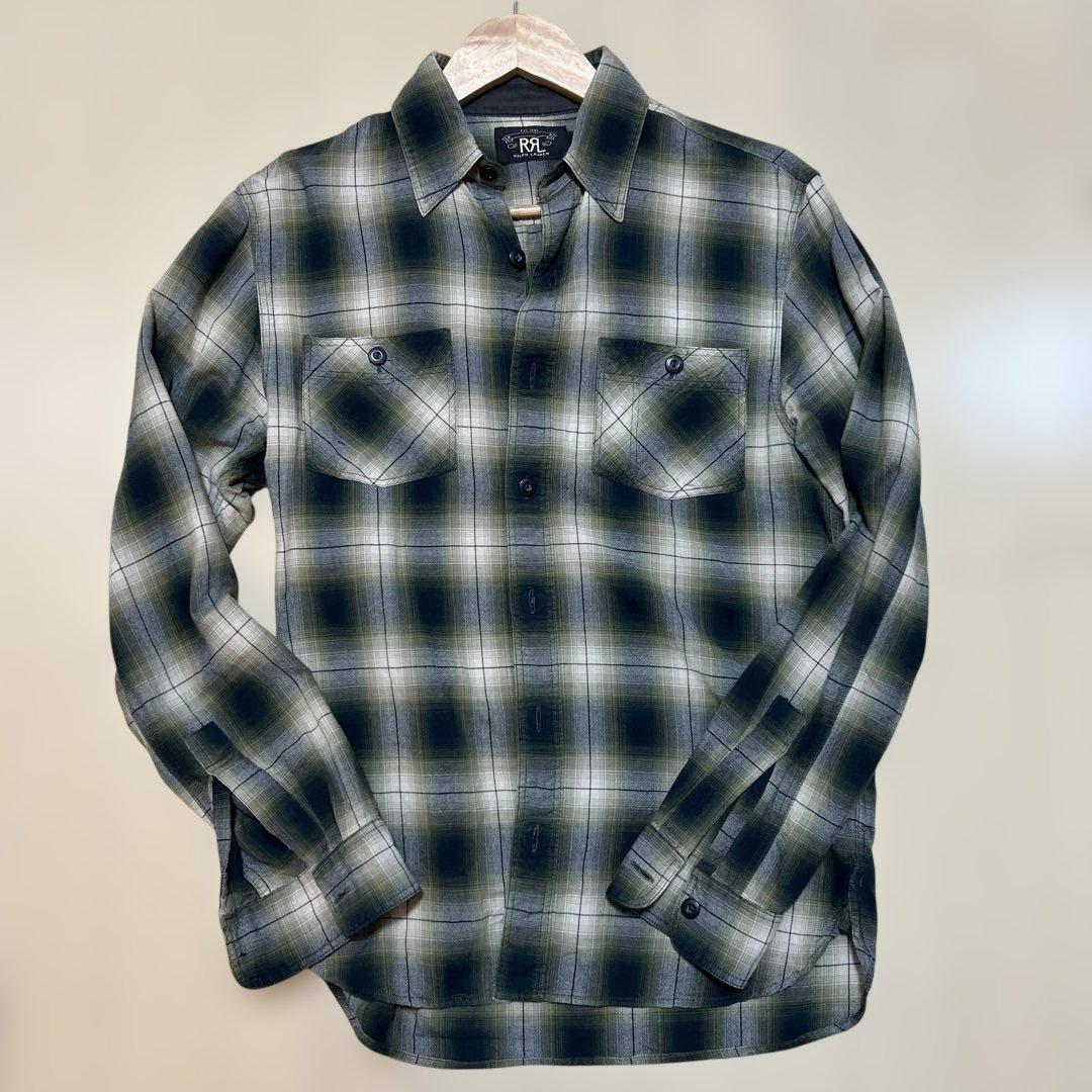 rrl レーヨン混 オンブレシャツ S