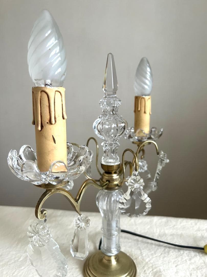 キャンドル　ランプ　 蝋燭　シャンデリア　ブロカント　フランスアンティーク