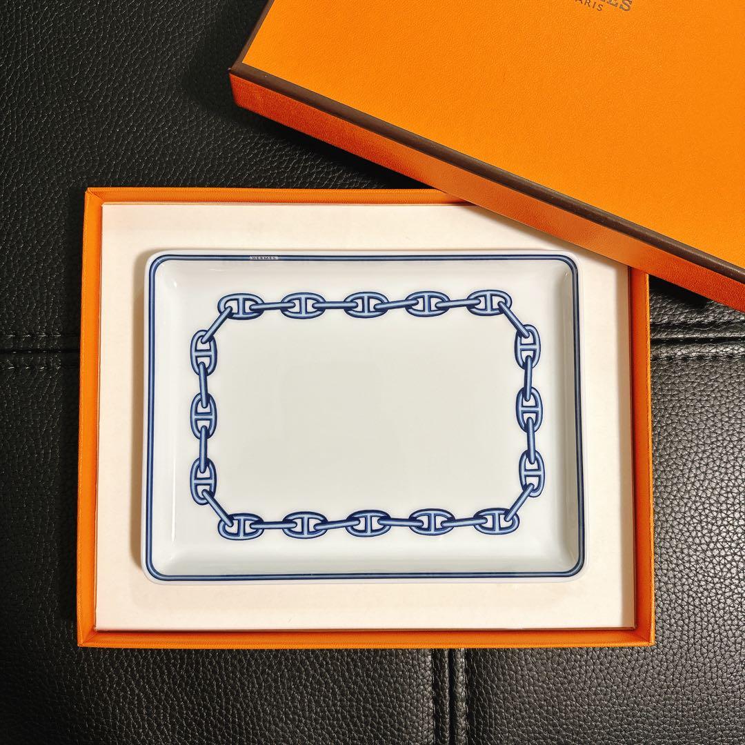 HERMES エルメス　シェーヌダンクル　スクエアプレート　角皿