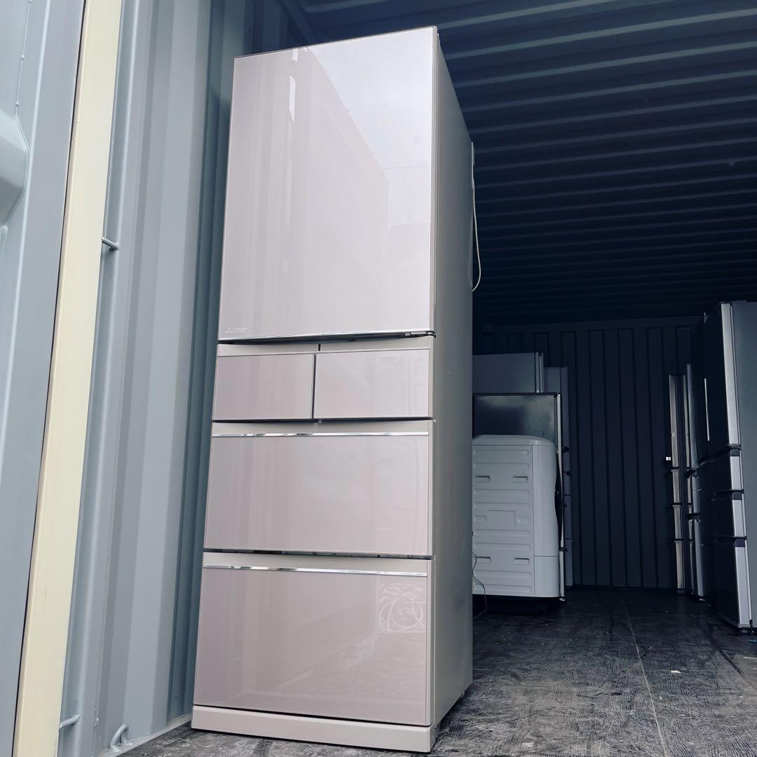 79取付無料！三菱ワイドチルドルーム搭載高性能ラベンダーピンク5ドア冷蔵庫！