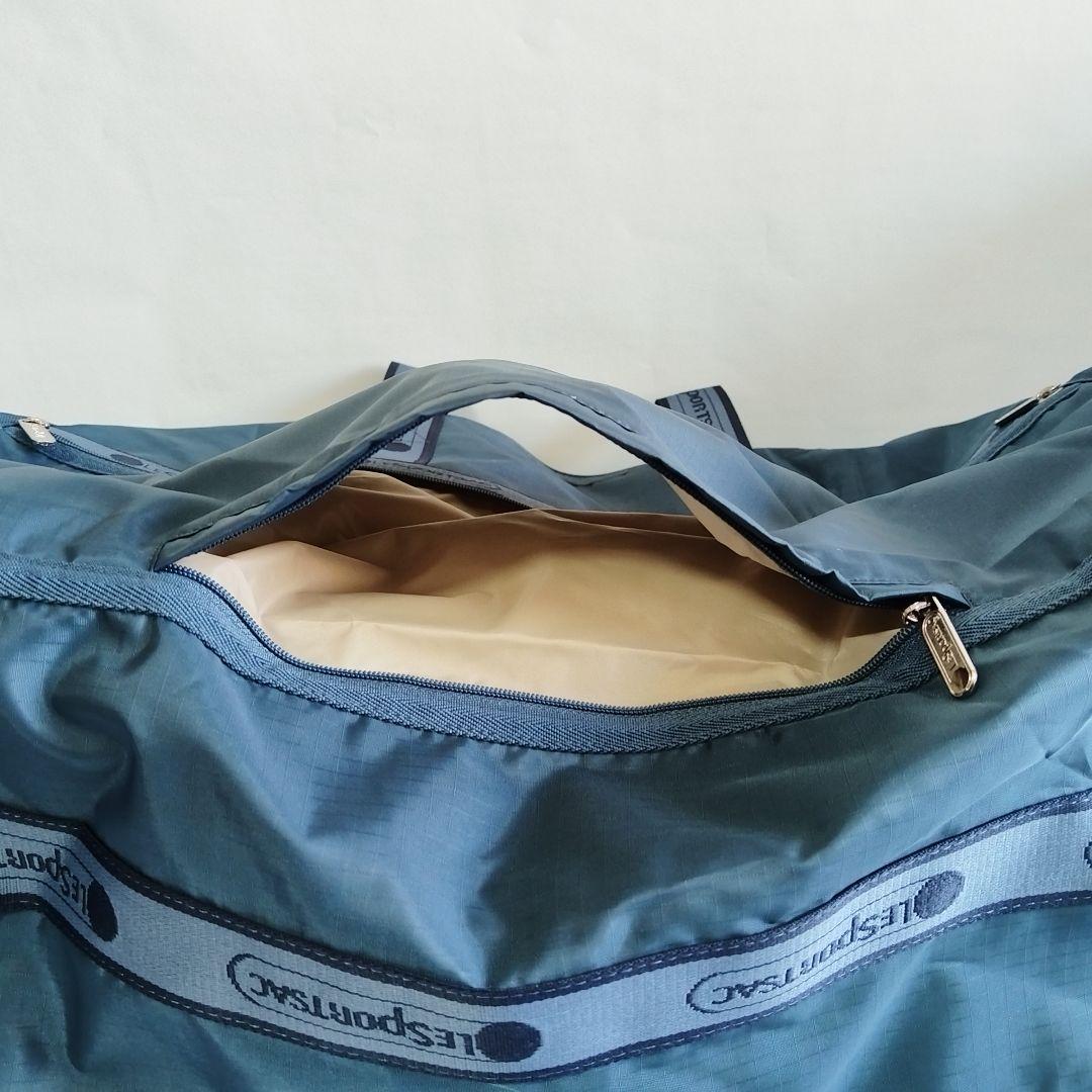 新品 レスポートサック ダークグリーン 無地 ボストンバッグ ポーチ付き