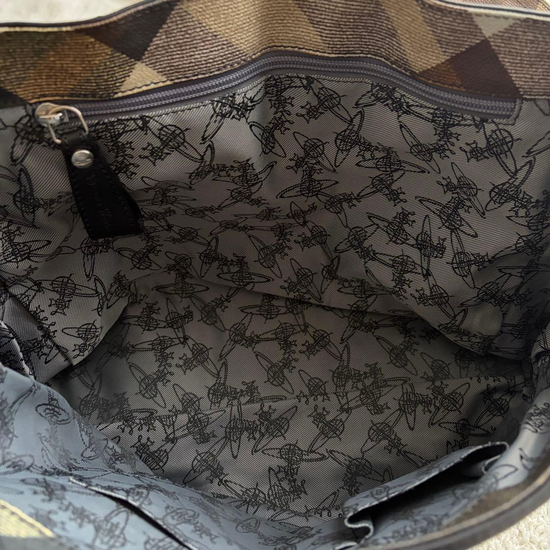 【希少！】ヴィヴィアンウエストウッド メッセンジャーバッグ オーブ チェック 黒