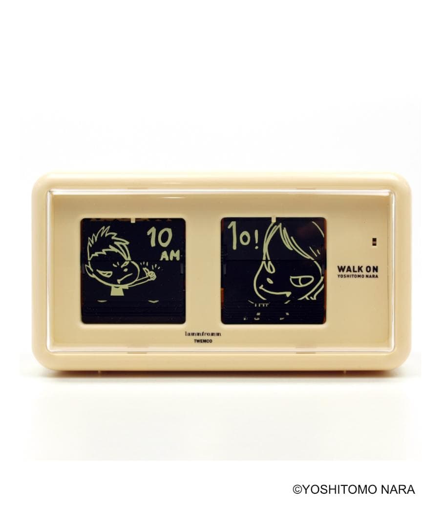 【新品／保証付き】奈良美智 パタパタクロック WALK ON ベージュ ギフト