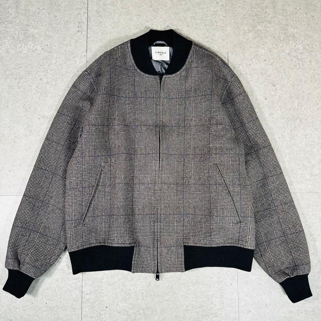 美品 CIRCOLO 1901 チェック柄 フルジップ ブルゾン ジャケット