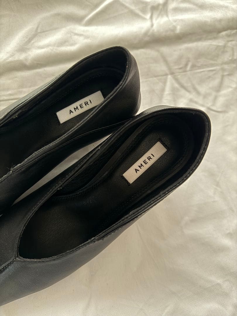 AMERI CONSTRUCTIVE HEEL BABOUCHE M アメリ