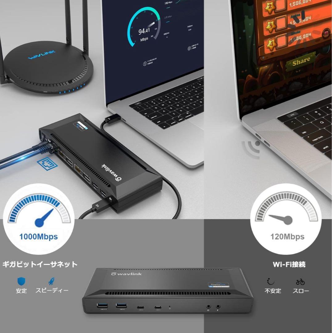 WAVLINK USB-C シングル5K 100Wドッキングステーション