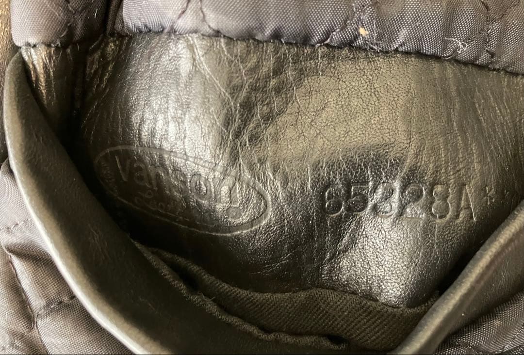 【VANSON】バンソン９D シングルライダースジャケット36 キルトライナー