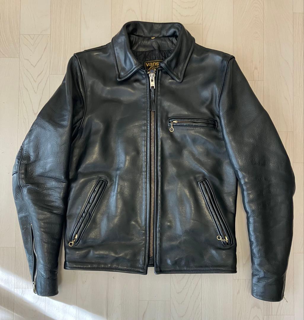 【VANSON】バンソン９D シングルライダースジャケット36 キルトライナー