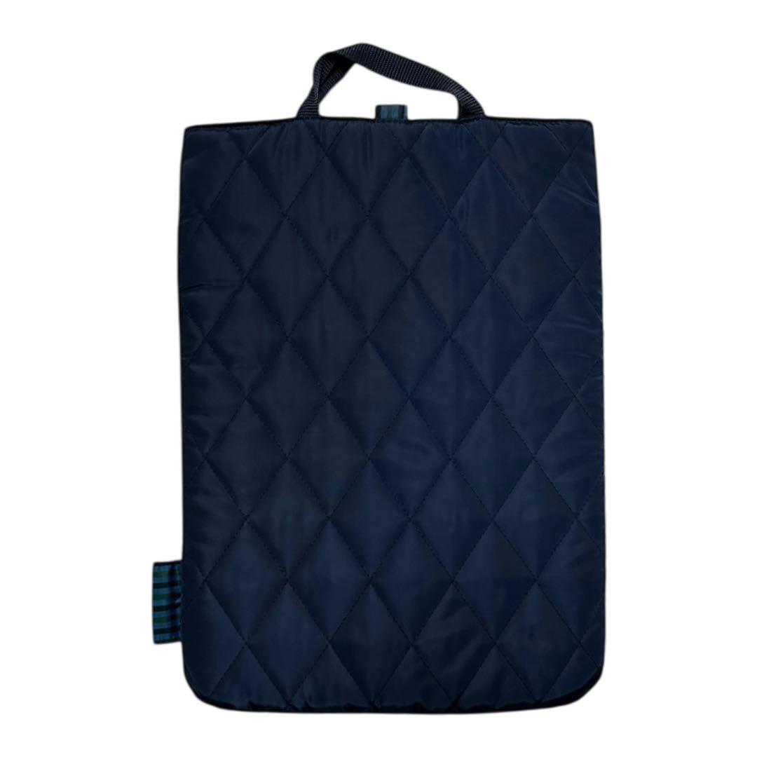 ファミリア キルト生地 持ち手付き PC パソコンケース