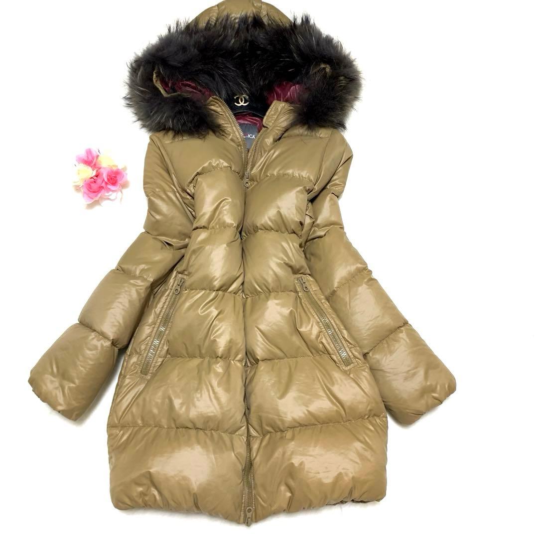 ★未使用級　デュベティカ　ダウンコート❤︎カッパ　2way ❤︎ラクーンファー　ML