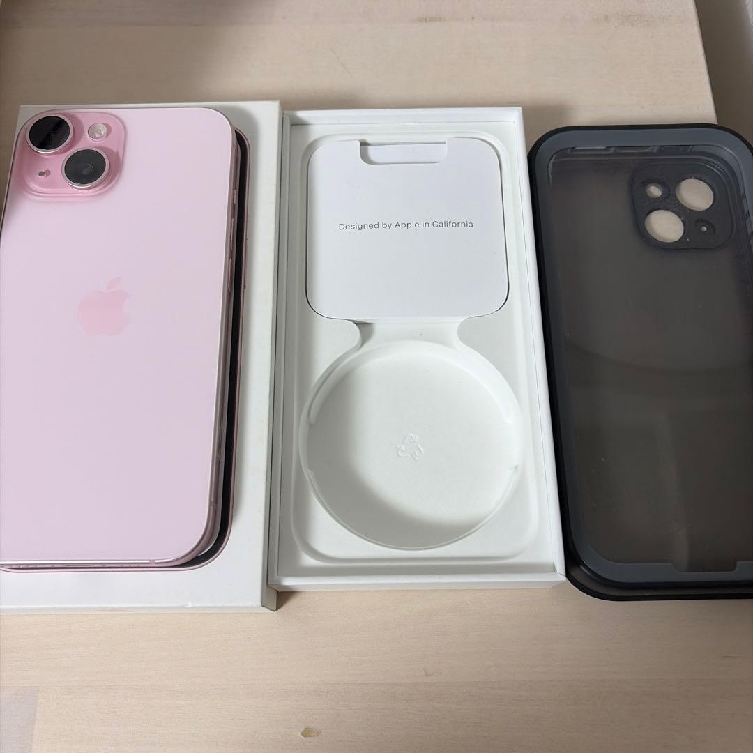 Apple iPhone 15 ピンク 本体　おまけ防水カバー付き