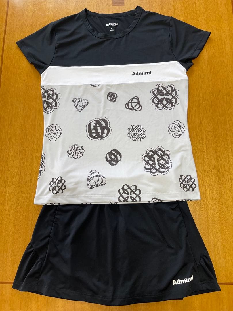 Admiral テニスウェアセット Lグレー、黒