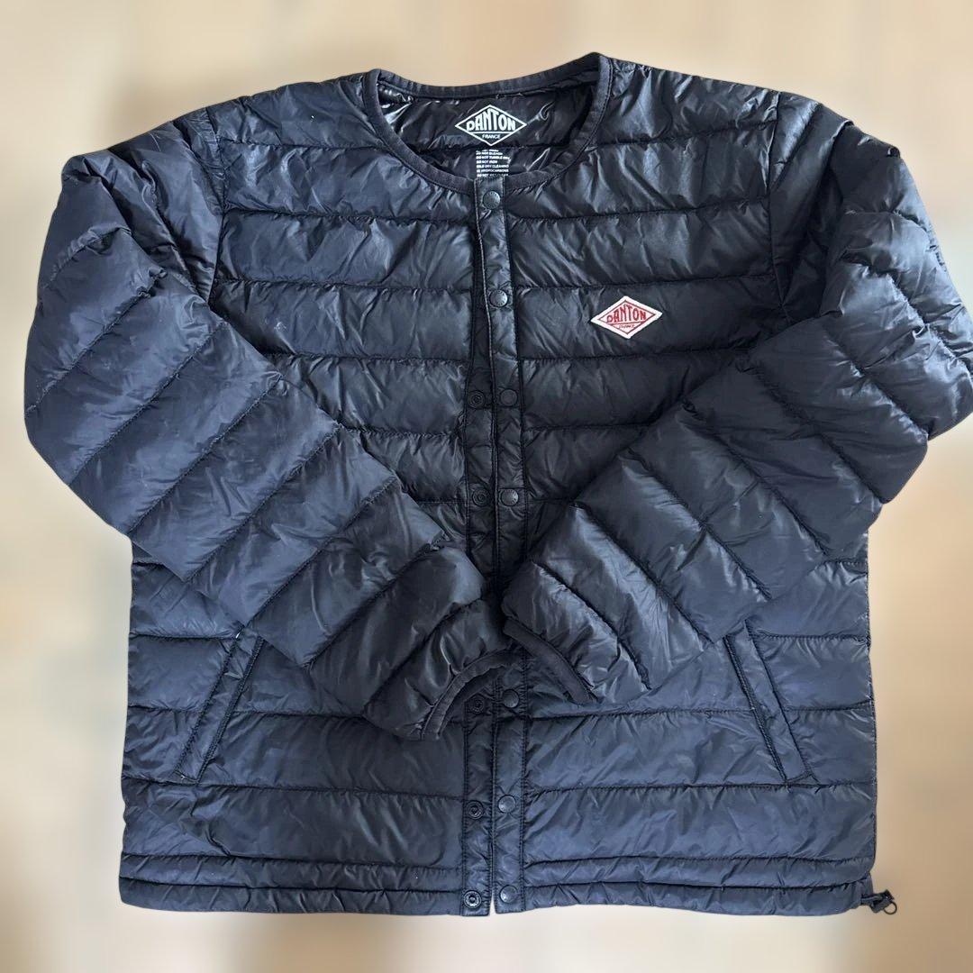 DANTON ダントン ブラック インナーダウンコート 36