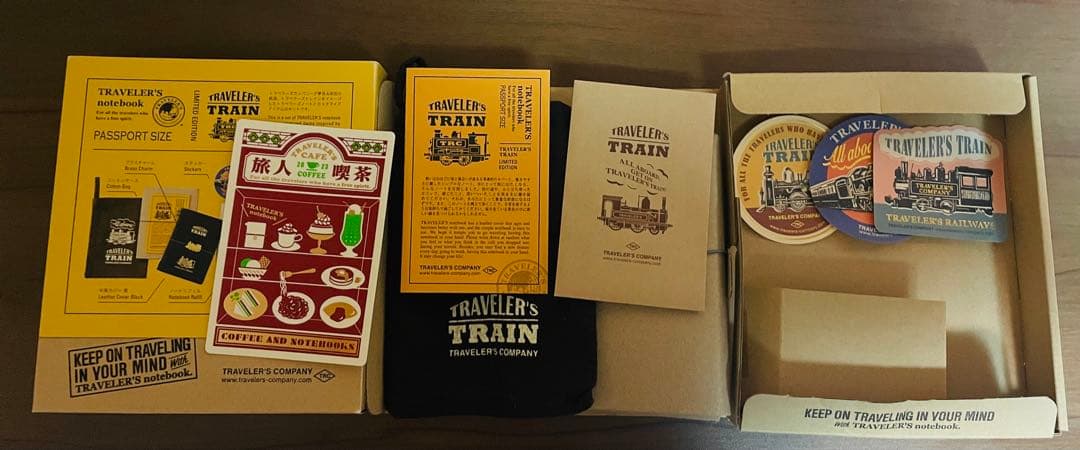 トラベラーズノート　トレイン パスポートサイズ　ノートセット