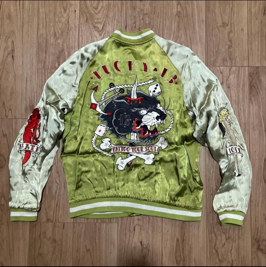 LUCKY13 スカジャン タトゥー アメトラ USED 古着