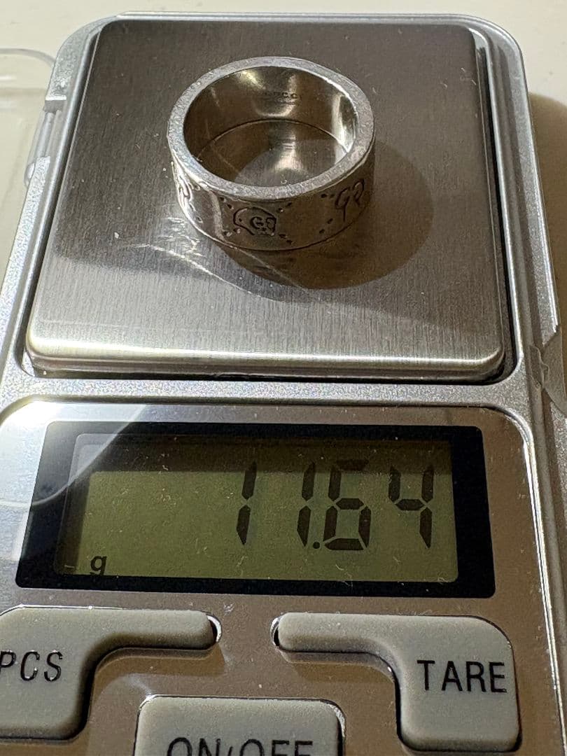 GUCCI ブランデッドG スカルワイドリング 刻印サイズ20号【箱/ポーチ付】