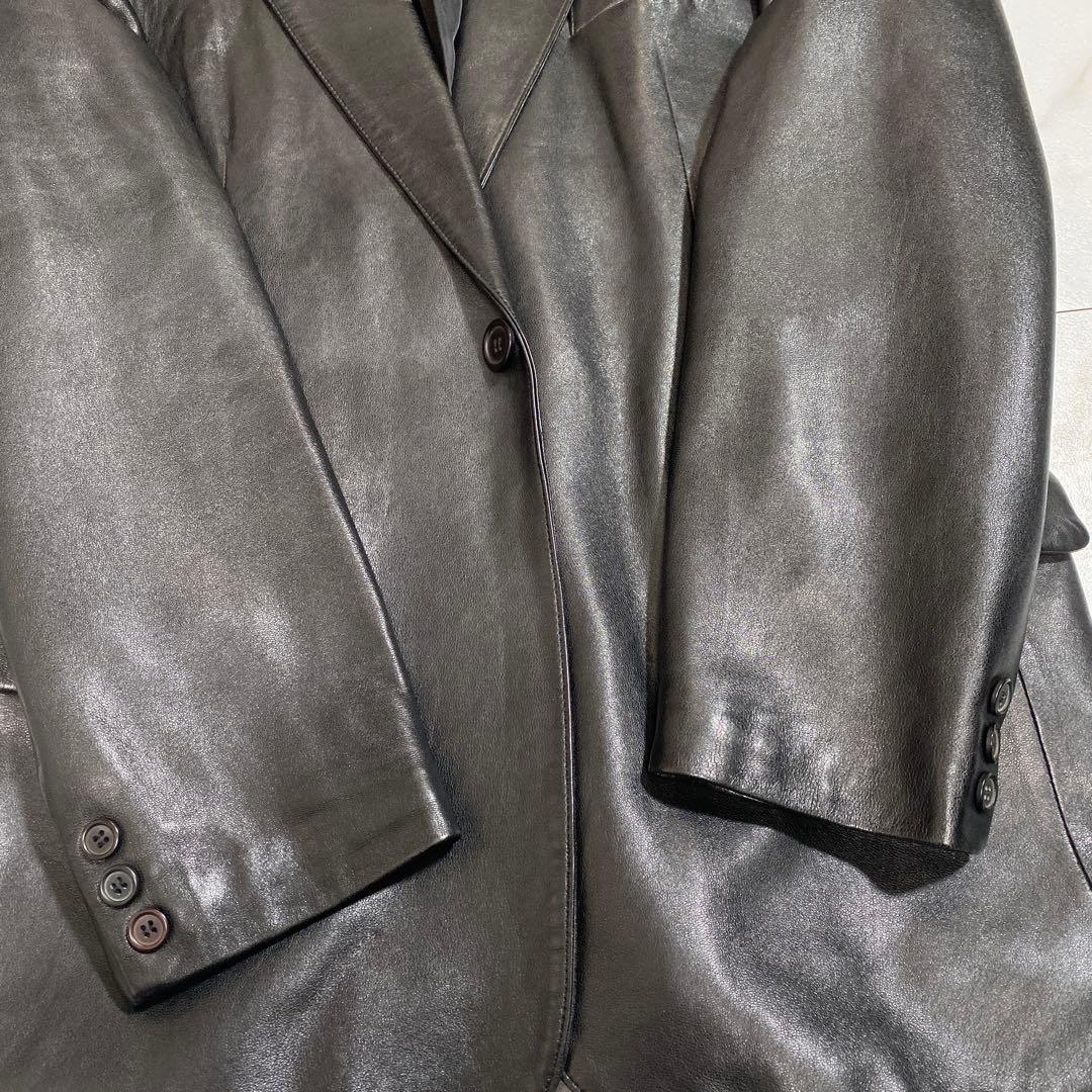 希少⭐︎FREEDOM 90s ラムレザー テーラードジャケット 羊革