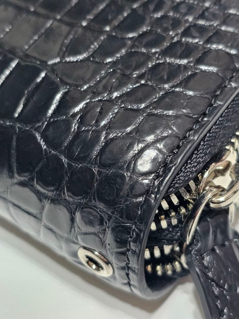 クロコダイル本革 長財布 ブラック 新品