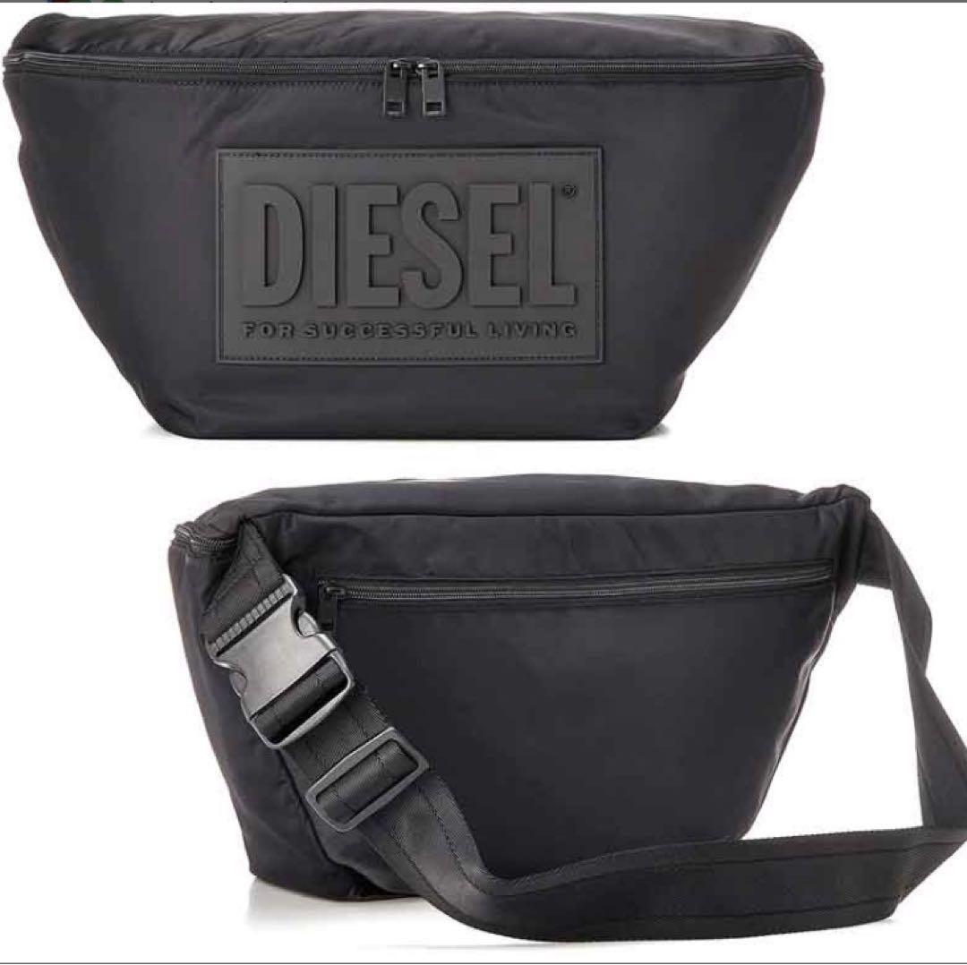 美品✨DIESEL ディーゼル BIG ラバー ロゴ ショルダーバッグ ブラック